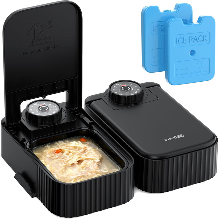 Автоматичний дозатор корму для котів та собак з таймером: 700 мл, 48 годин, свіжий корм, ABS пластик