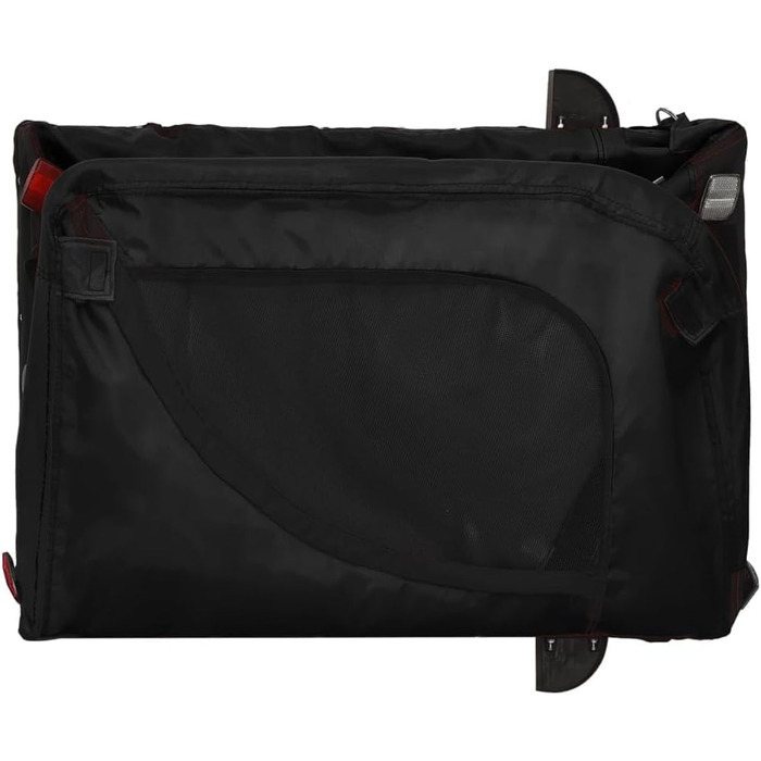 Фургон для собак Fasba: велосипедний причіп для тварин з відбивачами та прапорцем, чорний, 125 x 63 x 66 см