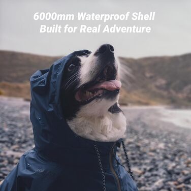 Водонепроникна куртка для собак Baja Coastline з капюшоном, легка та регульована, великі породи, розмір 65 (XL)