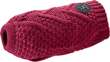 Теплий пуловер для собак HUNTER Malmö, бордовий, з в'язаним візерунком, для оптимальної посадки, з відбиваючими елементами, можна прати при 30°C, розмір 30