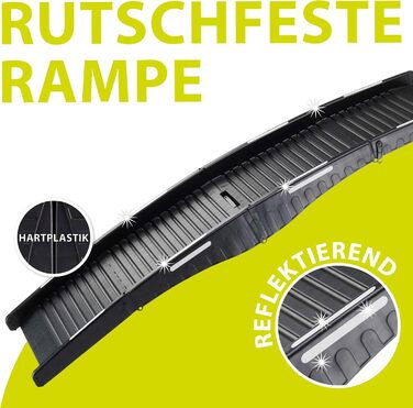 Рампа для собак у машину Ferplast, складана, протиковзка, з ручкою, світловідбиваюча, до 50 кг, 152 x 40 см