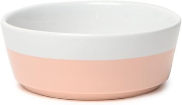 Керамічна миска для собак Waggo Dipper, рожева, середня – важка, міцна, для корму та води, для малих і великих порід, сучасний дизайн, можна мити в посудомийній машині