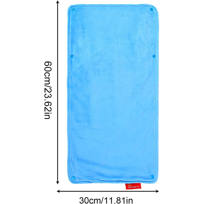 Водонепроникний електричний нагрівальний килимок для кошенят, чоловіків, жінок, тварин, цуценят, маленьких собак (небесно-блакитний), 58.4 x 27.9 см, акумуляторний