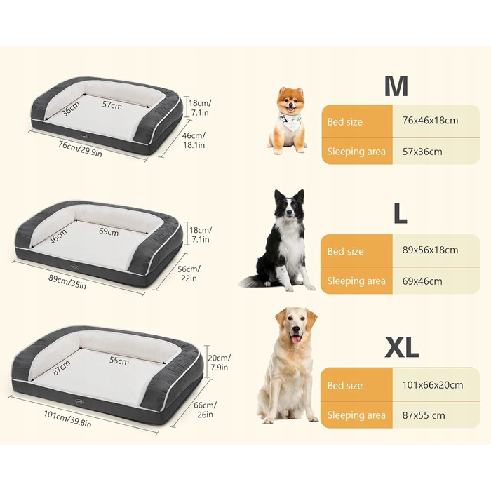 Ортопедичне ліжко для собак PECUTE LEGOWISKO, розмір M