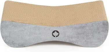 Котячий дряпак Satellite Small - чорний, з котячою м'ятою | Дряпак для котів з картону, бетонування | 37 x 10 x 23 см