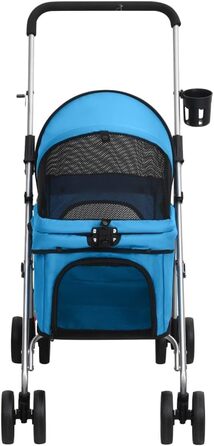 Складаний візок для собак vidaXL 76x50x100 см, синій, оксфордська тканина
