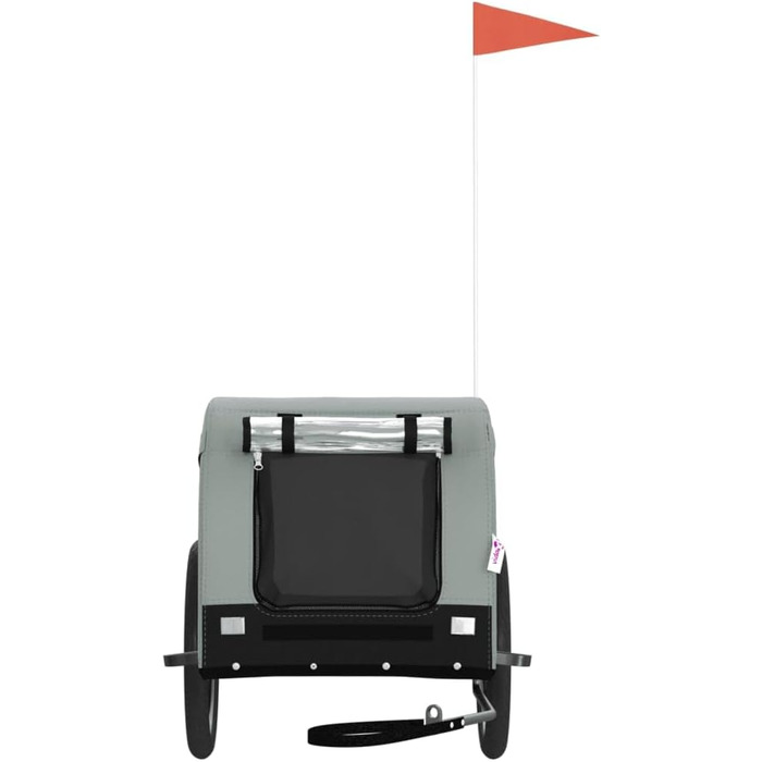 Причіп для велосипеда, переноска для собак та домашніх тварин (136x69x73,5 см, сірий та чорний)