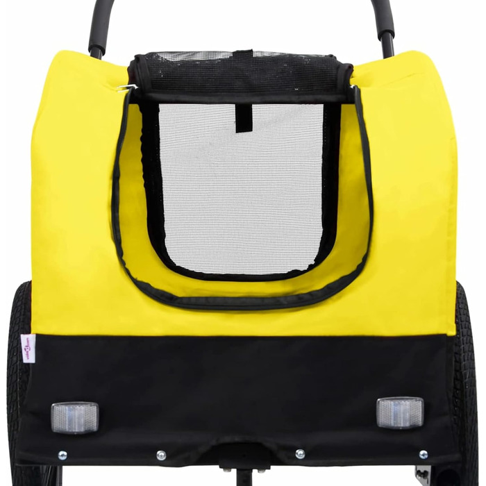 ZEYUAN 2-в-1 Причіп для велосипеда та візок для прогулянок, причіп для собак, велосипедний візок для собак, комфортний візок, причіп для тварин на велосипеді, жовто-чорний