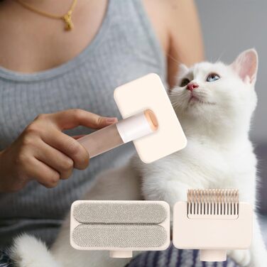 Розпушувач для шерсті тварин, щітка для грумінгу котів та собак | Багатофункціональна щітка для вичісування шерсті | Портативний аксесуар для догляду за тваринами