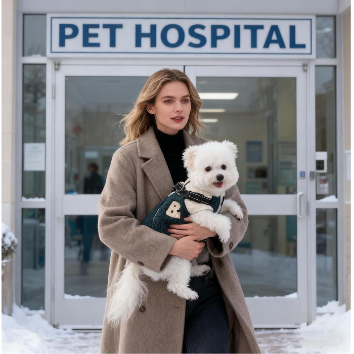 Зимовий теплий одяг для собак, з флісовою підкладкою, костюм для домашніх тварин з отвором для шлейки, для цуценят та середніх собак, для прогулянок, хатнього спорту, осені, зелений та білий