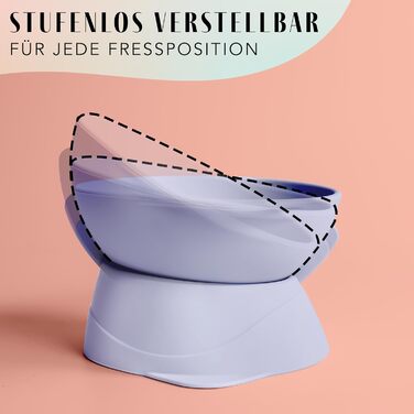 Підвищений миска для кота з регульованим нахилом | Миска для кота Silikon ne&no® (небесно-блакитний)