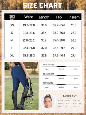 Жіночі штани для верхової їзди DMVOD з силіконовим зчепленням - зручні та стильні рейтузи для жінок (Блакитний, XS)