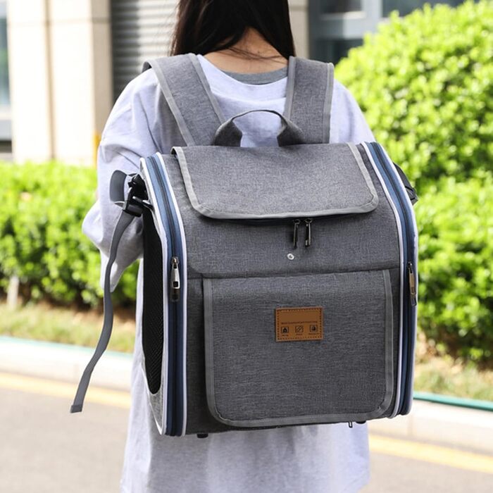 Фahrradkorb Qkbuza для собак – дихаючий, портативний, посилений рюкзак для тварин – для прогулянок, подорожей, активного відпочинку та велоспорту