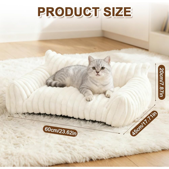 М'яке ліжко для собак та котів RANJIMA: зручне, пухнасте, миється, для кошенят та цуценят