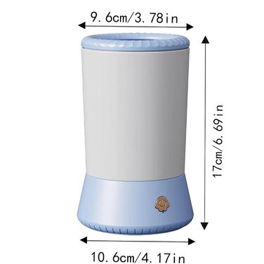 Автоматичний мийник лап для собак - портативний брудостійкий кухоль для миття лап, білий/блакитний