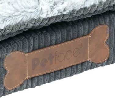 Крісло-ліжко для собак Petface Ultimate Luxury з memory foam, сірого кольору, XL, 120 x 90 x 15 см, машинне прання