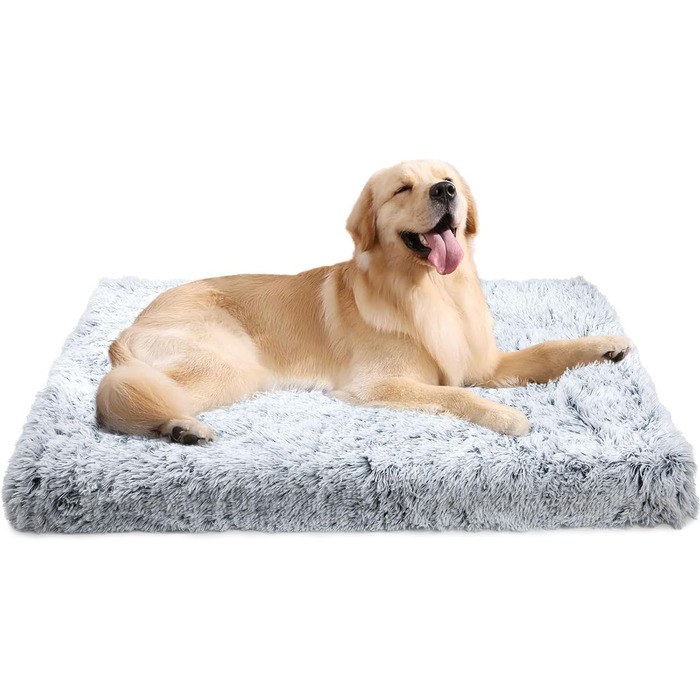 М'який лежак для собак, нековзна підкладка, крісло-гніздо для великих собак, сірий, 100 x 60 см