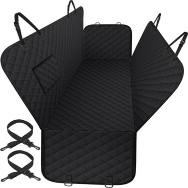 Автомобільний чохол на сидіння для собак, XL, чорний, водовідштовхуючий, антиковзаючий, 600D, для SUV, позашляховиків та вантажівок