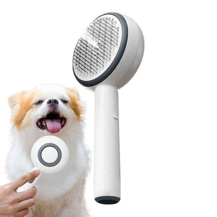 Щітка для догляду за котами з водою, для довгошерстих котів, з резервуаром для води, біла