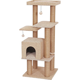Дряпак для котів Dehner Lieblinge Nele, 122x50x50 см, джут, бежевий
