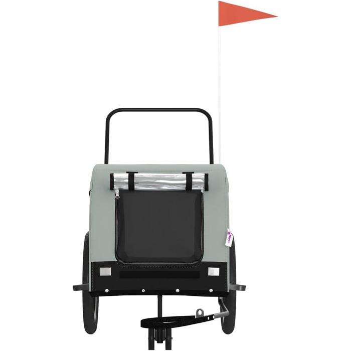 Причіп для велосипеда для собак Сірий та Чорний, Oxford-Gewebe та залізо, LH82049