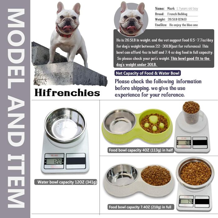 Миска для собак Frenchie Fress, нержавіюча сталь, інтерактивна, для повільного годування, екологічна, білий (зелений)