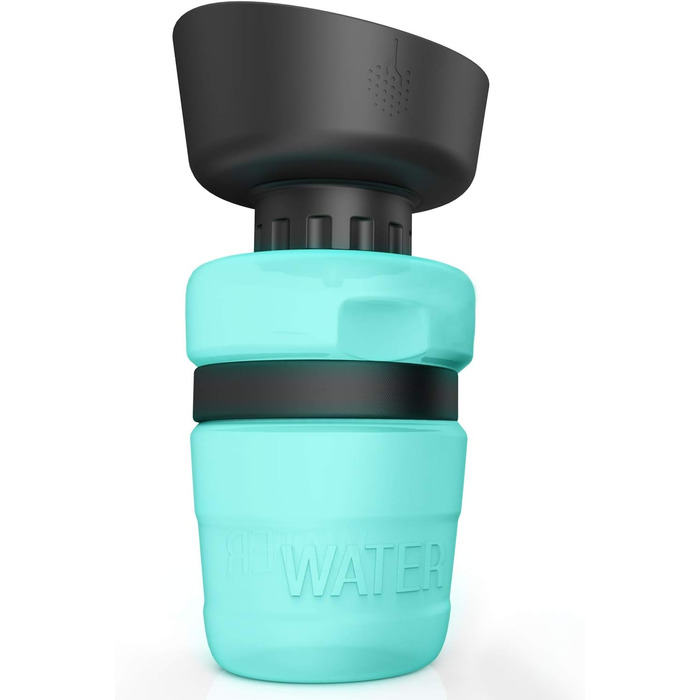 Водяна пляшка для собак та котів, 520 мл, портативна, без BPA, чорна