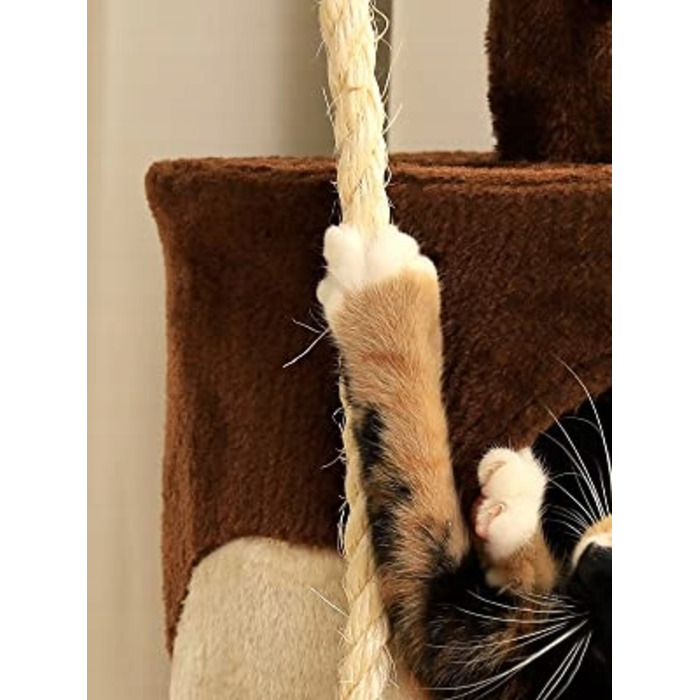 Високий когтеточка-комплекс із лежаком, стовп для дряпання 101-160 см
