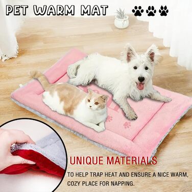 Персоналізована килимок для собак, індивідуальне собаче ліжко для вольєра, миється, килимок для сну домашніх тварин, подарунок для любителів собак і котів (69x52 см, рожевий)