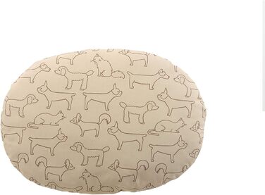 Квітковий лежак для домашніх тварин Richell, овальний, пластиковий, маленький, водонепроникний, з знімним подушечкою 100% поліестер, коричневий, L 54 x B 41 x H 18 см