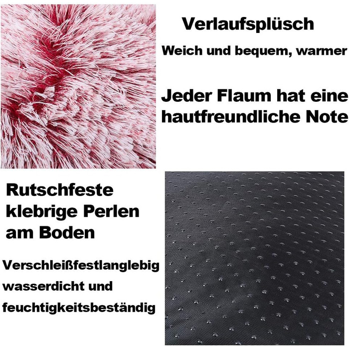 М'яке собаче ліжко, розкішне ліжко для домашніх тварин, софа, кругле плюшеве ліжко для собак, котяче ліжко у формі пончика, середніх розмірів, м'яке, дихаюче, сапфірове, діаметр 80 см, 80x80 см, сапфірове
