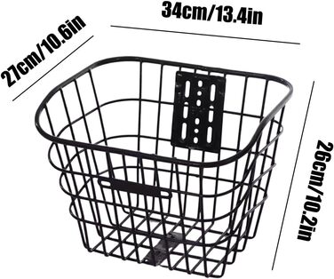 Велосипедний кошик Teksome - кошик на кермо | Знімний транспортний кошик для скутера та триколісного велосипеда з місцем для собак, котів, тварин, фруктів та покупок