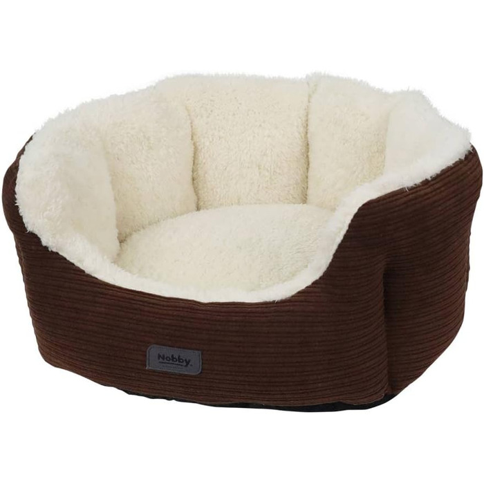 Лягушкове ліжко Nobby Komfortbett oval KAMBA коричневого кольору, 55 x 50 x 21 см