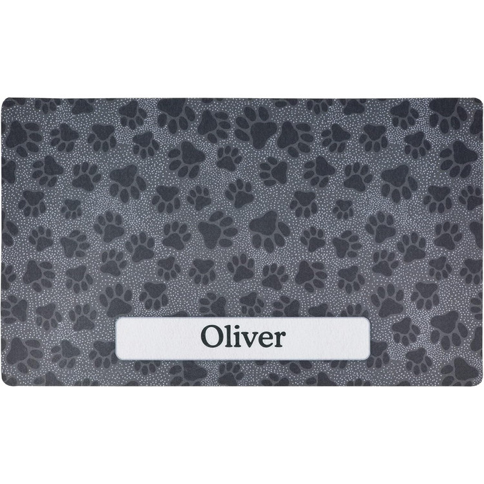 Килимок для годівлі домашніх тварин Drymate Paw Dots - чорний, 30x60 см (для собак та котів)