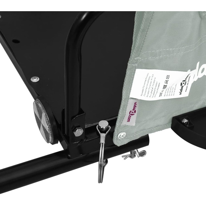 Причіп для велосипеда сірий Oxford, корзина для собак, сталь