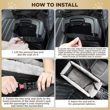 Автокрісло для собак з PU-шкіри, Рожеве (Чорне PU-шкіра)