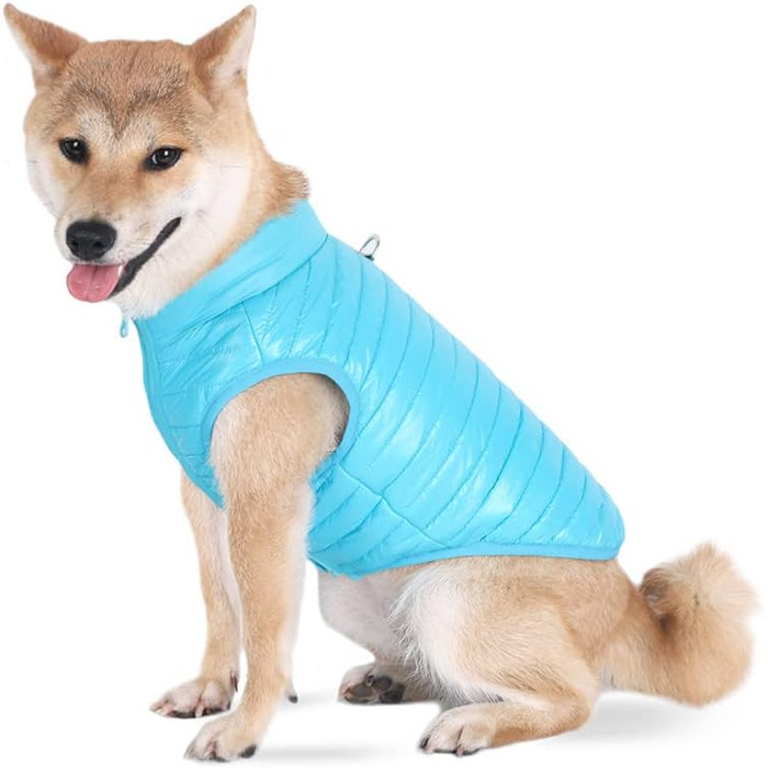 Зимовий одяг для собак: тепла куртка-жилетка з водонепроникним покриттям для маленьких та середніх собак (XS, синій)