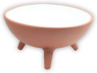 Керамічні миски для котів | Ручна робота, набір 2 шт. | Миски для корму та води, біло-сірі | з Каппадокії