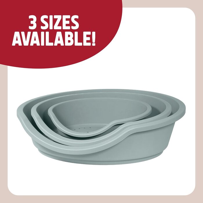 Ліжко для домашніх тварин Rosewood Eco Line з переробленого пластику, блакитне, маленьке (60 см), міцне, пральне ліжко для собак