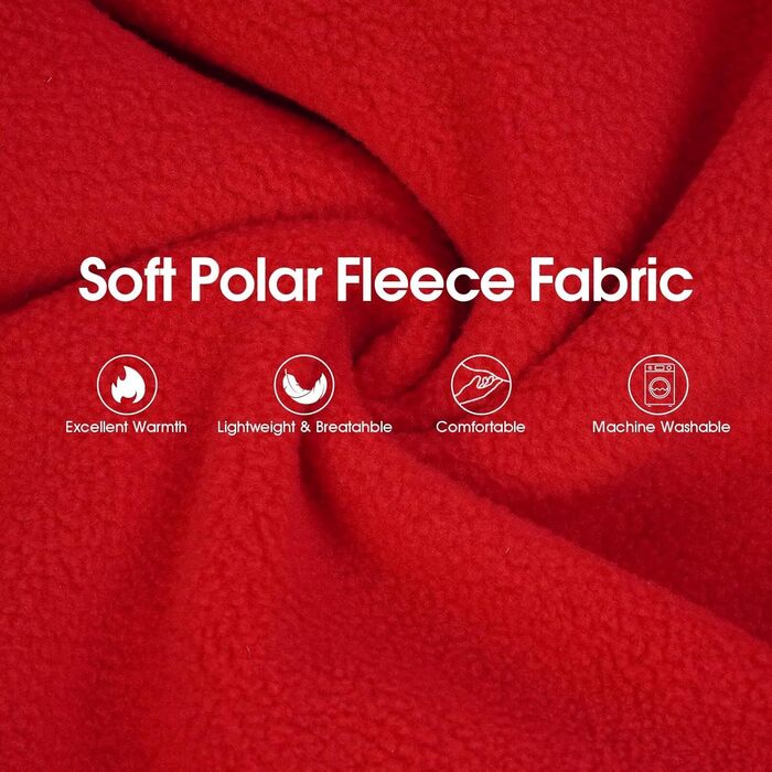 Світшот для собак IECOii з капюшоном, теплий флісовий светр для собак середнього розміру, зелений/червоний (XL)