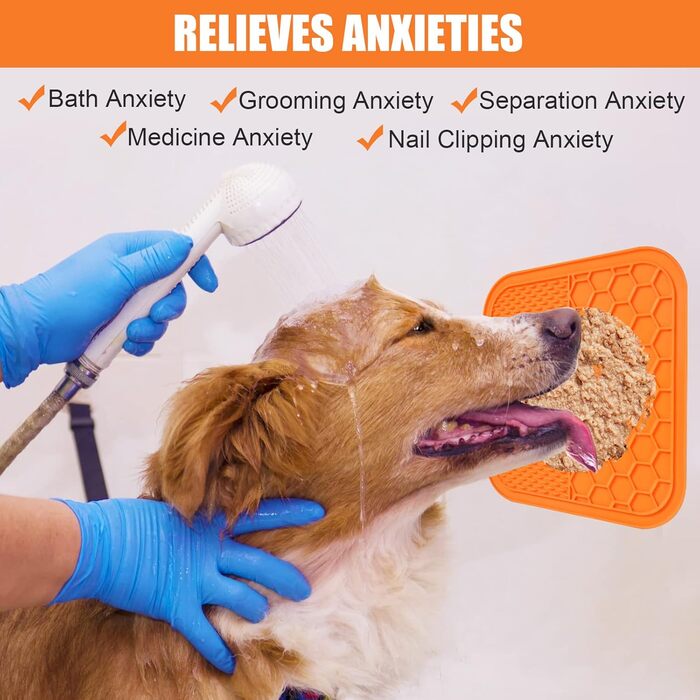 Силіконовий лизун для собак та котів AiQInu, 2 шт. з лопаткою, повільний годівник, для грумінгу та догляду за кігтями