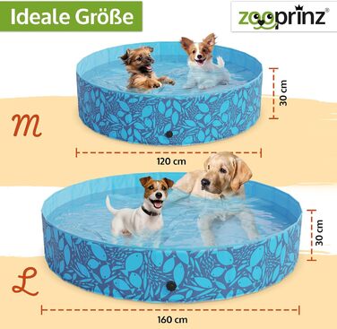 Складаний басейн для собак і дітей zooprinz, міцний, нековзкий, 160/120 x 30 см