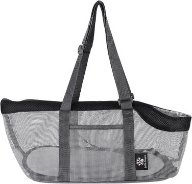 Транспортна сумка для котів та собак, з дихаючого матеріалу, складана, з плечовим ременем, велика місткість