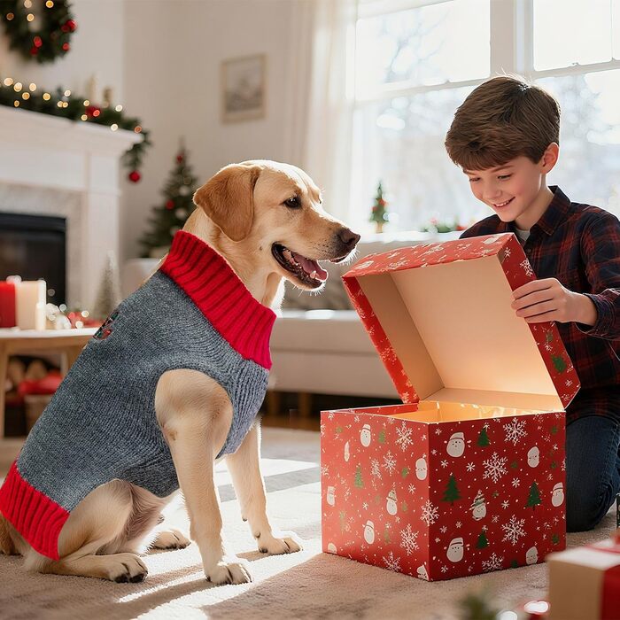 Стильний новорічний светр для собак та котів з оленем (сірий, XXL)