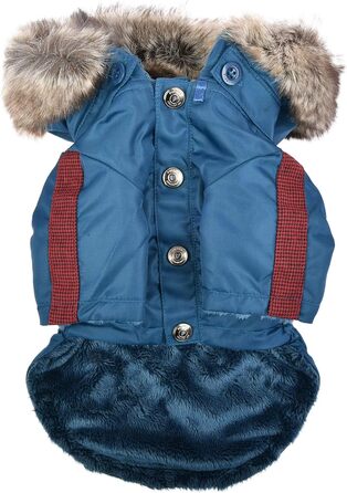 Пупа - теплий зимовий одяг для собак (M) - куртка для собак, аквамарин