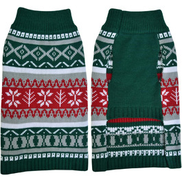 Теплий зимовий светр для собак середніх та великих порід, зелений. М'який, зручний, теплий костюм-светр для собак.