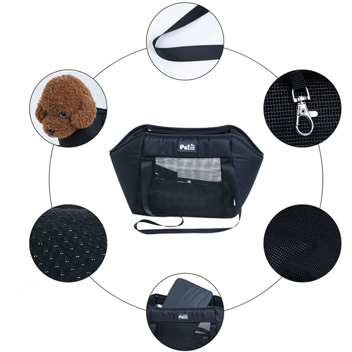Сумка-переноска для тварин: котів та маленьких собак, зручна та легка, розмір 48x27x4 см