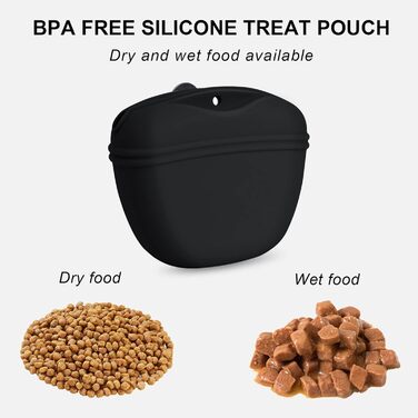 Набір для дресирування собак: клікер, сумка для ласощів з магнітними застібками, чорний