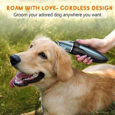 Електрична машинка для стрижки собак та котів YAZ EKY Leise Profi, з 4 гребінцями, для густого та кучерявого волосся