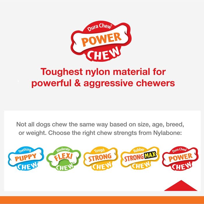 Nylabone Extreme іграшка-кістка для собак, для агресивних та сильних жуваків, зі смаком курки, для дуже великих собак понад 23 кг